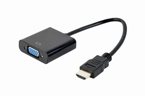  Переходник HDMI -> VGA Cablexpert, 19M/15F, длина 15см