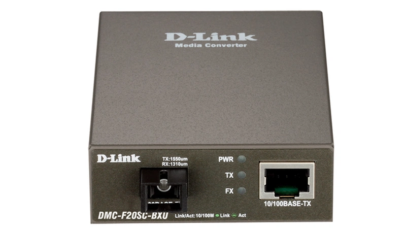 Медиаконвертер D-Link DMC-F20SC-BXU, Fast Ethernet Twisted-pair to Fast Ethernet Single-mode Fiber (20km, SC, TX 1310nm, RX 1550nm) Media Converter Module