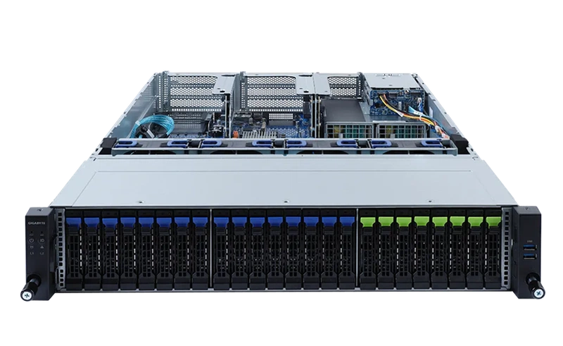 Серверная платформа Gigabyte Server Platform R282-N81 2U CPU(2)3rd Gen Xeon/2xHeatsink up to 270W/DIMM(32)/16x2,5''SATA/SAS/8x2,5''SATA/SAS/NVMe/2x2.5"SATA/SAS rear/2x1GbE/6xFHHL,2xLP/2x1600W/Rails  6NR282N81MR