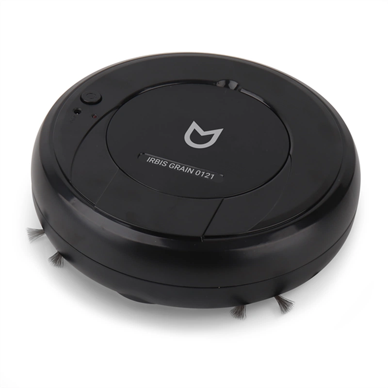 Робот-пылесос irbis grain - 0121 black Robot vacuum IRBIS Grain 0121, 1200 mAh, 6W, black. Included: charging cable, cloth for wet, brushes - 2, dust collector, cleaning brush