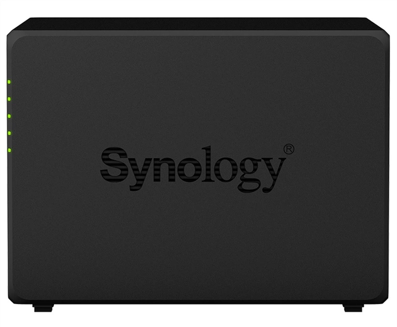 Система хранения данных 'Synology QC2,0GhzCPU/2GB(upto6)/RAID0,1,10,5,6/up to 4HDDs SATA(3,5' or 2,5')/2xUSB3.0/2GigEth/iSCSI/2xIPcam(up to 25)/1xPS/3YW(repl DS418play)'