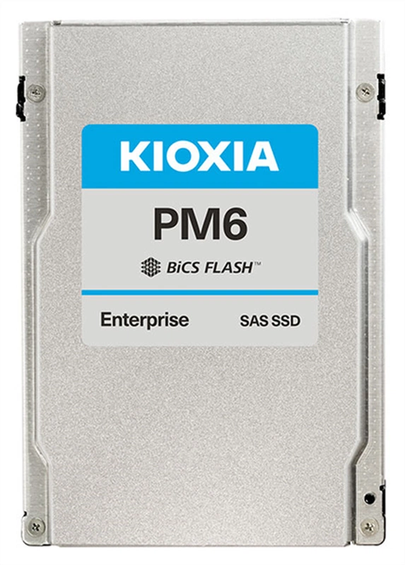 Ssd накопитель KIOXIA Enterprise SSD 2,5"(SFF), PM6-V, 1600GB, SAS 24G (SAS-4, 22,5Gbit/s), R4150/W2700MB/s, IOPS(R4K) 595K/265K, MTTF 2,5M, 3DWPD/5Y (Mixed Use), TLC, 15mm