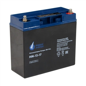  Парус-электро Аккумуляторная батарея для ИБП  HM-12-17 (AGM/12В/17,0Ач/,болт M5)