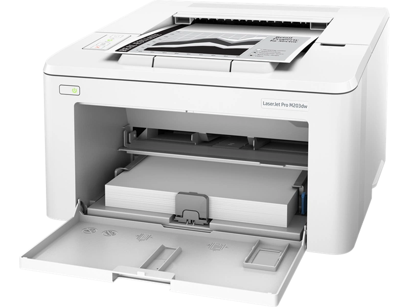 Принтер HP LaserJet Pro M203dw (A4, 1200dpi, 28ppm, 256MB, 2 trays 250+10, USB/Eth, WiFi, ePrint, AirPrint, Cartridge 1000 pages in box, 1 warr, repl.CF456A)