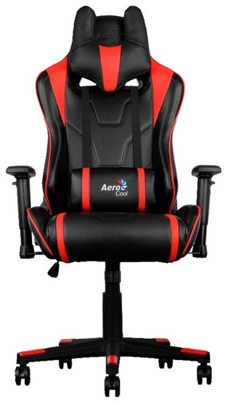  Кресло для геймера Aerocool AC220 AIR-BR, черно-красное, с перфорацией, до 150 кг, размер 66х63х125/133 см
