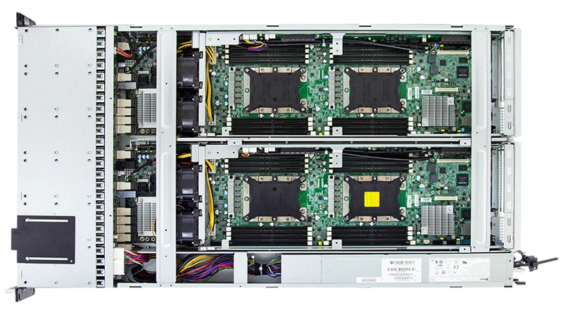 Серверная платформа AIC Storage Server 2-NODE 2U XP1-A201PVXX noCPU(2)2nd Gen Xeon Scalable/TDP 165W/ no DIMM(16) per node/ 24x2,5''+ 2x2,5''(per node)/ 2x10GB SFP+/ 2x1GbE/ 3 x8 slots(FHHL)/2x1300W