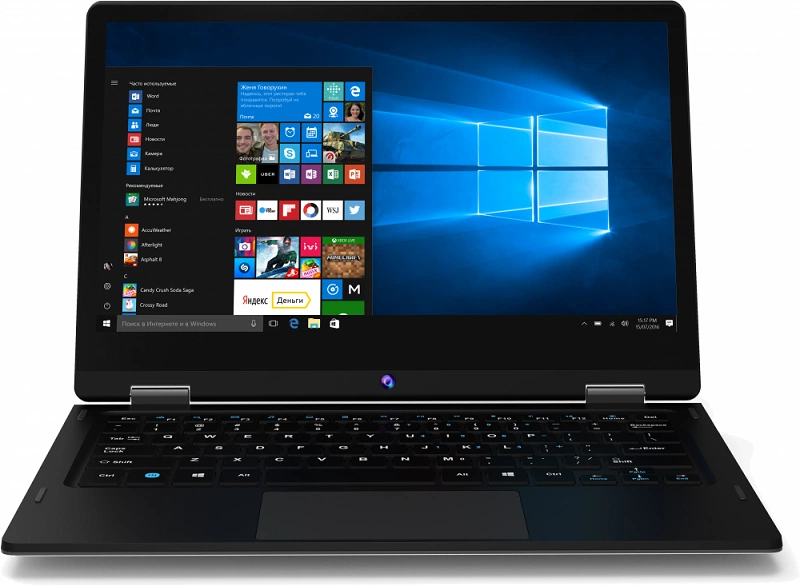 Ноутбук IRBIS NB116, 11,6" (1920x1080IPS), Intel z8350 4x1.92Ghz (QuadCore), 4096MB, 32GB, cam 2.0MPx, Wi-Fi, Windows 10.1,  jack 3.5, Black