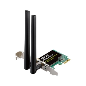 Адаптер ASUS PCE-AC51 // WI-FI 802.11ac, 300 + 433 Mbps PCI-E Adapter, 2 антенны ; 90IG02S0-BO0010, 3 year