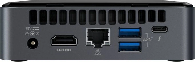 Платформа для пк Intel NUC Kit: QuadCore i5-8259U 2.3 GHz – 3.8 GHz Turbo, 2x DDR4 1.2V SODIMM (max 32GB), NVMe/SATA M.2 SSD (42/80mm), Intel 4K Iris 655 (1x DP via USB-C + 1x 4K HDMI), - БЕЗ ШНУРА