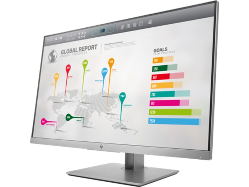 Монитор HP EliteDisplay E273q  LED 27 Monitor 2560x1440, 16:9, IPS, 350 cd/m2, 1000:1, 5ms, 178°/178°, USB-C, VGA, HDMI, DisplayPort, USB 3.0x2, height, tilt, swivel, pivot, Epeat, Black