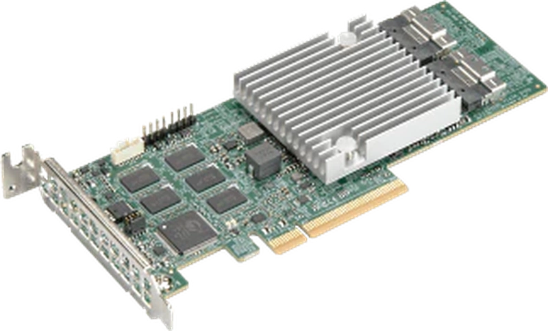 Контроллер Supermicro AOC-S3916L-H16IR-O 16-port/12Gb/s/240 SATA/SAS drives/ RAID (0/1/5/6/10/50/60)/8GB DDR4 on-card cache/SlimSASx8