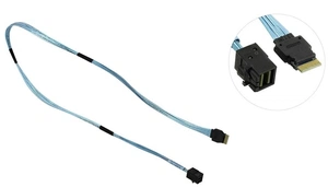 Кабель Gigabyte Cable miniSAS HD (SFF-8643) to SlimSAS x4 (SFF-8654) 800mm