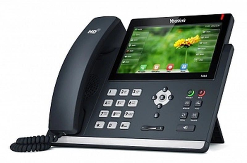 Проводной телефон sip YEALINK SIP-T48S, цветной сенсорный экран, 16 аккаунтов, BLF,  PoE, GigE, без БП, шт (незначительное повреждение коробки)