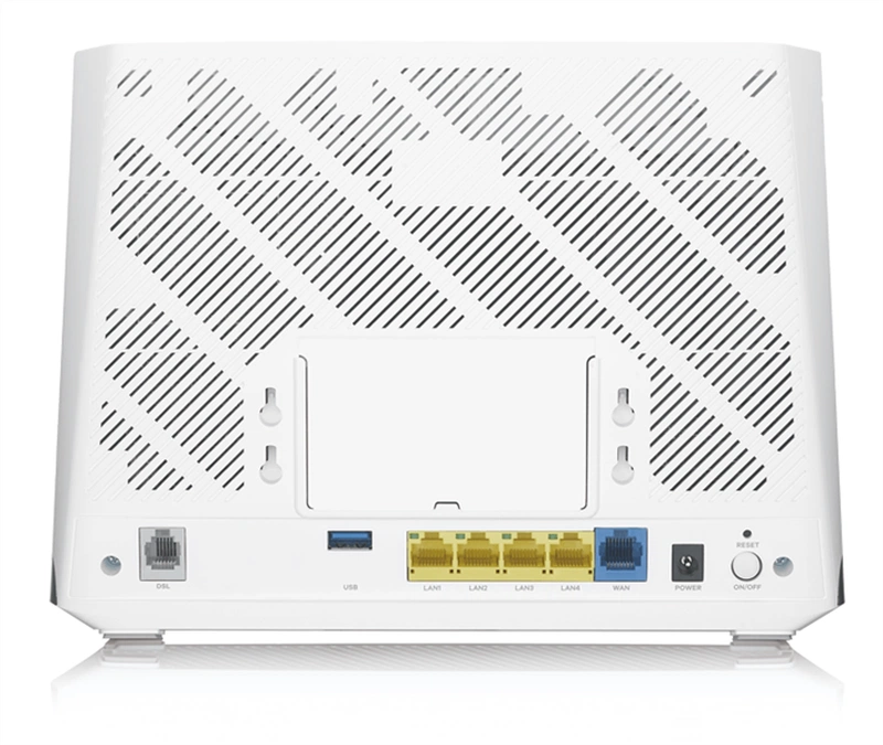  Wi-Fi роутер G.fast/VDSL2/ADSL2+ Zyxel XMG3927-B50A, 2xWAN (GE RJ-45 и RJ-14), Annex A, profile 35b, 802.11a/b/g/n/ac (2,4 + 5 ГГц) до 450+1300 Мбит/с, 4xLAN GE, 1xUSB3.0 (поддержка 3G модемов)