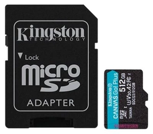Носитель информации Kingston Micro Secure Digital Flash Card 512GB microSDXC Canvas Go Plus 170R A2 U3 V30 Card + ADP