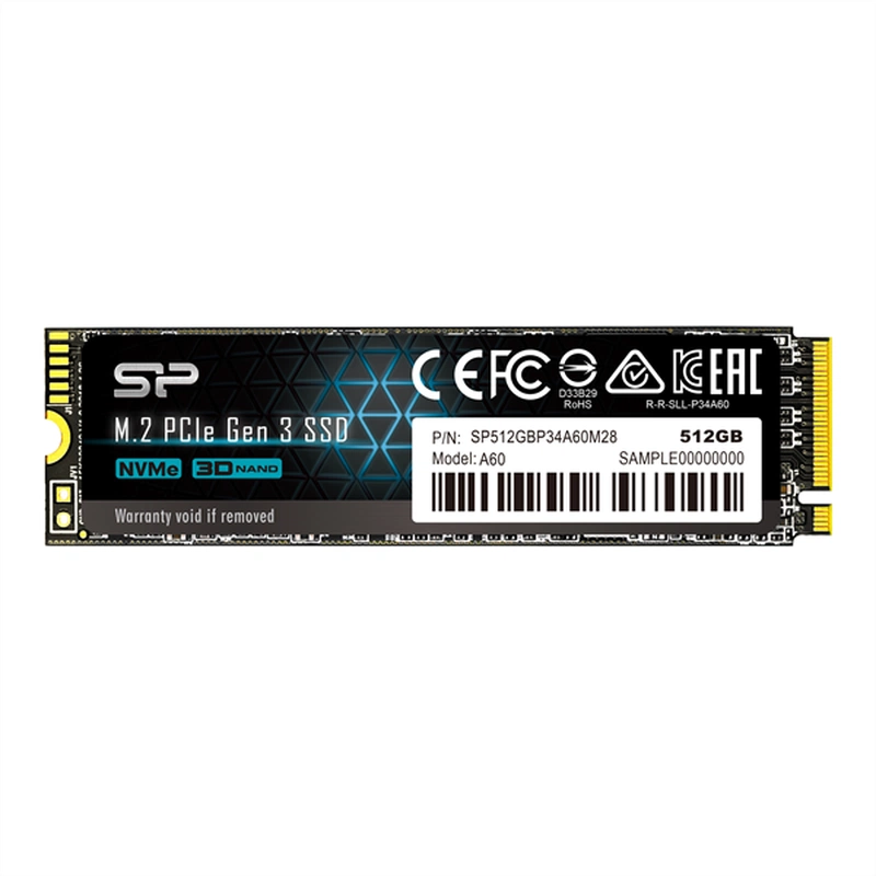 Твердотельный накопитель Solid State Disk Silicon Power P34A60 512Gb PCIe Gen3x4 M.2 PCI-Express (PCIe) SP512GBP34A60M28