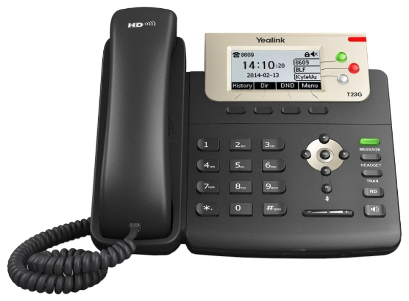 Ip телефон YEALINK SIP-T23G, 3 аккаунта, BLF, PoE, GigE, шт (незначительное повреждение коробки)