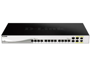 Коммутатор D-Link DXS-1210-16TC/A2A, PROJ L2+ Smart Switch with 12 10GBase-T ports and 2 10GBase-T/SFP+ combo-ports and 2 10GBase-X SFP+ ports.16K Mac address, 240Gbps switching capacity, 802.3x Flow Control, 8