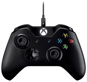 Джойстик Microsoft Xbox One Controller + Беспроводной ПК адаптер black USB (незначительное повреждение коробки)