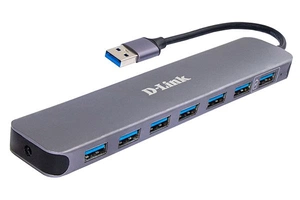 Концентратор usb D-Link DUB-1370/B1A, 7-port USB 3.0 Hub.7 downstream USB type A (female) ports, 1 upstream USB type A (male), support Mac OS, Windows XP/Vista/7/8/10, Linux, support USB 1.1/2.0/3.0, fast charge mo