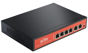  Wi-Tek Неуправляемый коммутатор 4 PoE порта 100Base-TX + 2 100Base-TXPoE IEEE 802.3at/af до 30Вт на портрежим передачи PoE на 250мрежим VLAN на основе портаQoS на основе портавнутренний блок пита