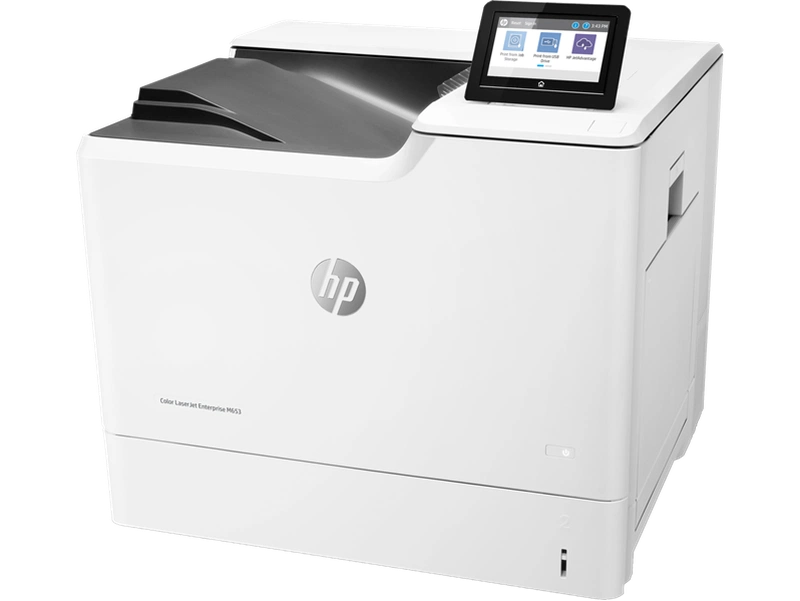 Принтер HP Color LaserJet Enterprise M653dn (A4, 1200dpi, 56(56)ppm, 1Gb, 2trays 100+550, duplex, USB/extUSBx2/GigEth, cartridges 12500 b&10500cmy pages in box, repl.CZ256A)