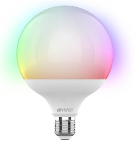  HIPER Smart LED bulb IoT LED R2 RGB/Умная LED лампочка/Wi-Fi/Е27/Globe G125/Регулируемая яркость и цвет/14Вт/2700К-6500К/1200 лм/IoT LED R2 RGB
