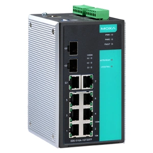  Промышленный 10-портовый управляемый коммутатор: 7 портов 10/100 BaseT Ethernet, 1 х 10/100/1000 BaseT Ethernet, 2 x Gigabit SFP