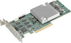 Контроллер Supermicro AOC-S3916L-H16IR-32DD+-O  16-port/12Gb/s/32 SATA/SAS drives/ RAID (0/1/5/6/10/50/60)/8GB DDR4 on-card cache/SlimSASx8