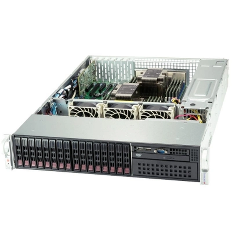 Серверная платформа Supermicro SuperServer 2U 2029P-C1R noCPU(2)2nd Gen Xeon Scalable/TDP 70-205W/ no DIMM(16)/ 3108RAID HDD(8)SFF +SATARAID HDD(8)SFF/ 2x1GbE/ 5xLP, M2/ 2x1200W