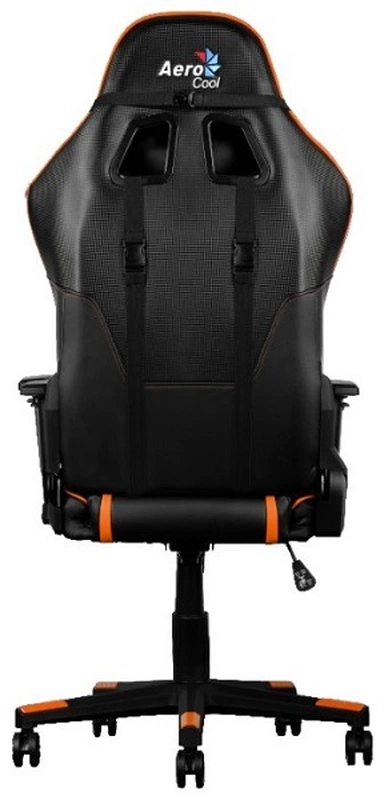  Кресло для геймера Aerocool AC220 AIR-BO, черно-оранжевое, с перфорацией, до 150 кг, размер 66х63х125/133 см