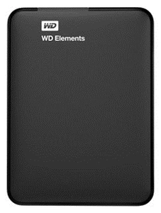 Жесткий диск Western Digital Elements  HDD EXT 1000Gb,  5400 rpm, USB 3.0, 2.5" BLACK (WDBUZG0010BBK-WESN), 1 year