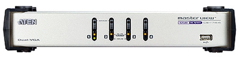 Переключатель электронный ATEN 4-Port USB VGA Dual Display/Audio KVMP™ Switch