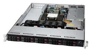 Серверная платформа Supermicro SuperServer 1U 110P-WTR no CPU(1)3rd Gen Xeon Scalable/TDP 270W/ no DIMM(8)/SATARAID HDD(10)SFF/2x10GbE/2xFHHL,1xLP,M2/750W
