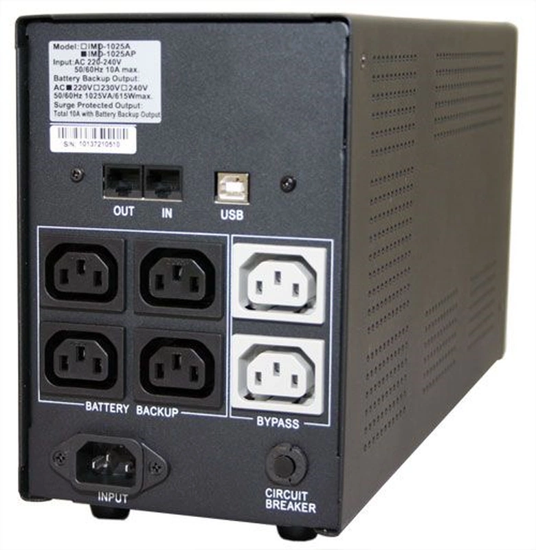 Источник бесперебойного питания Powercom Back-UPS IMPERIAL, Line-Interactive, 3000VA/1800W, Tower, IEC, USB (747928) (незначительное повреждение коробки)
