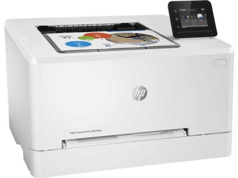 Принтер HP Color LaserJet Pro M254dw Printer (A4, 600x600dpi, 21(21) ppm, 256Mb, 2 trays 1+250, 1y warr, touch LCD, duplex, Cartridges 800 b &700 cmy pages in box, USB/LA (незначительное повреждение коробки)