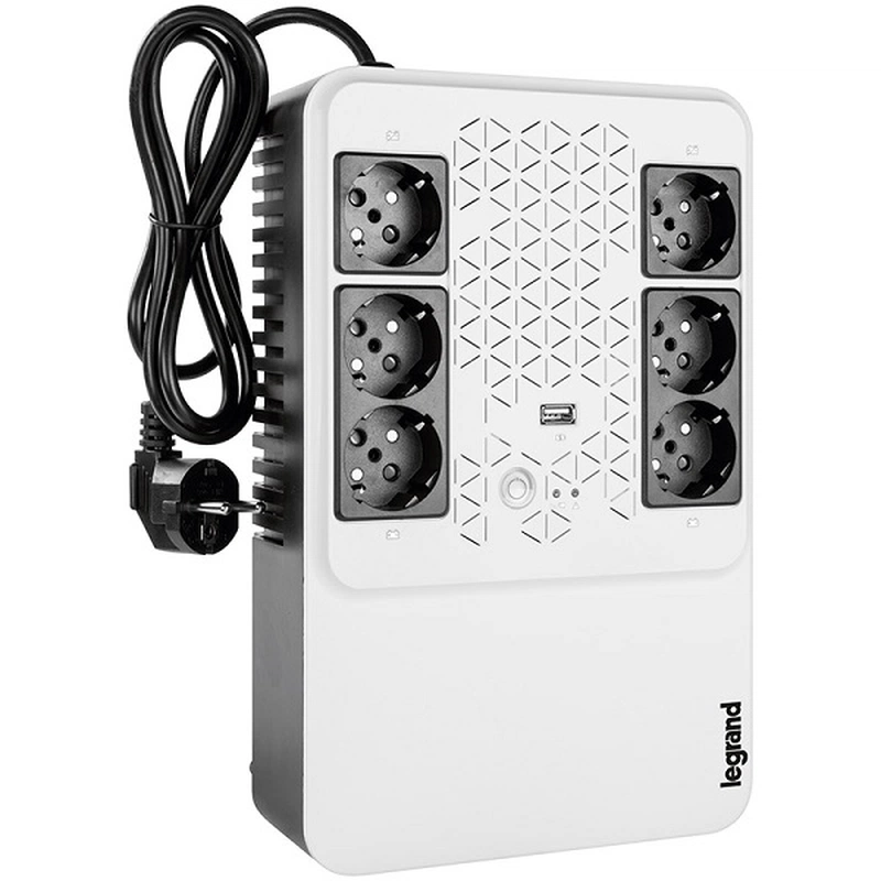 Ибп для пк 600 ва Legrand Keor Multiplug New 600VA/360W, 6xSchuko outlets(3 Surge & 3 batt.), USB charger (незначительное повреждение коробки)