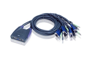 Переключатель электронный ATEN 4-Port USB VGA/Audio Cable KVM Switch (0.9m, 1.2m)