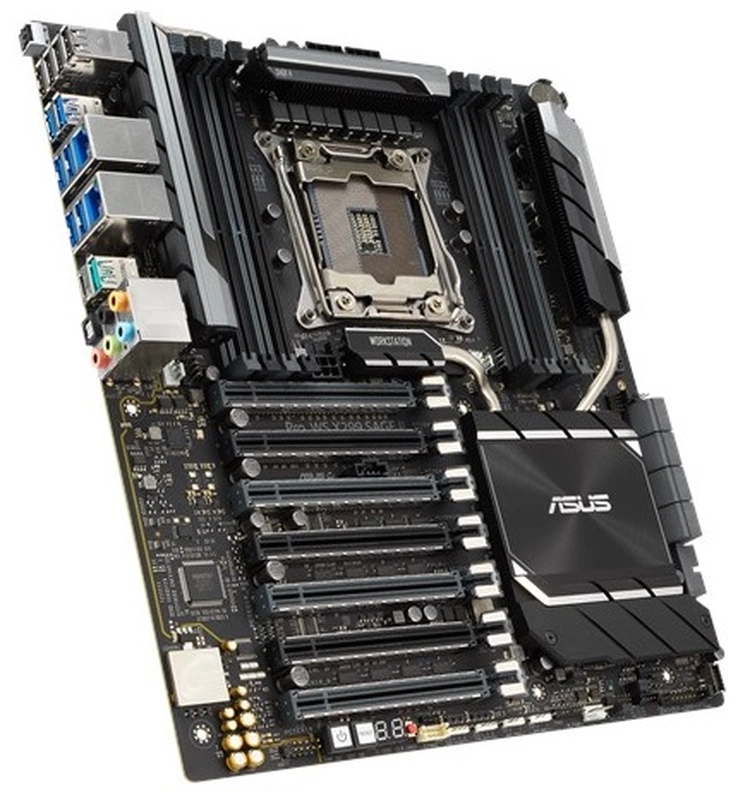 Серверная материнская плата ASUS Motherboard PRO WS X299 SAGE II,LGA-2066,X299 II,8DIMM,7PCIE, RTL {3}, 3Y Wr