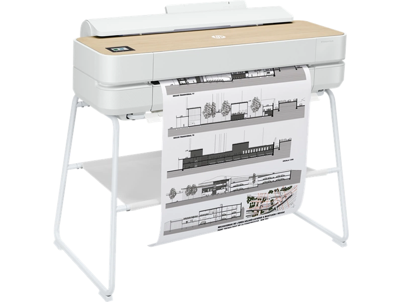 Широкоформатный принтер HP DesignJet Studio 24-in Printer (24" or A1,4color,2400x1200dpi,1Gb,26spp(A1),USB/GigEth/Wi-Fi,stand,mediabin,rollfeed,sheetfeed,tray50(A3/A4), autocutter,GL/2,RTL,2y warr, white)