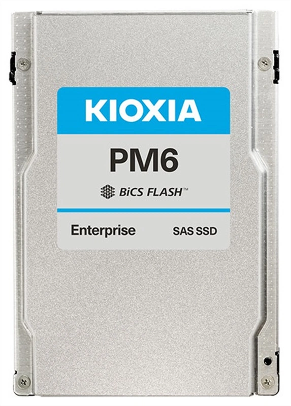 Ssd накопитель KIOXIA Enterprise SSD 2,5"(SFF), PM6-V, 3200GB, SAS 24G (SAS-4, 22,5Gbit/s), R4150/W2450MB/s, IOPS(R4K) 595K/240K, MTTF 2,5M, 3DWPD/5Y (Mixed Use), TLC, 15mm