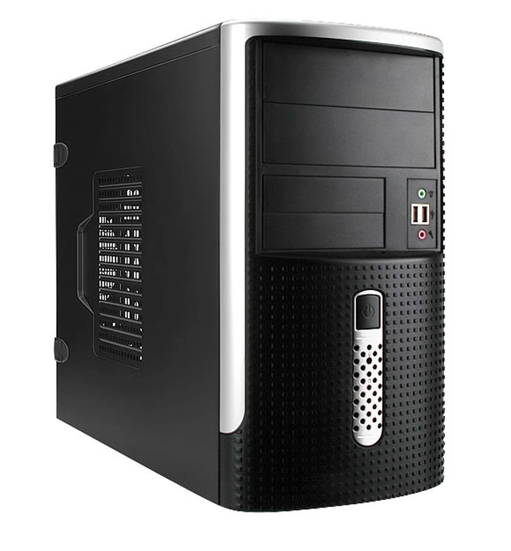 Корпус Mini Tower InWin EMR-001  Black/Silver  450W 2*USB+AirDuct+Audio mATX (существенное повреждение коробки)