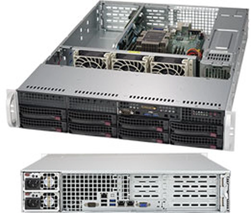 Серверная платформа Supermicro SuperServer 2U 5029P-WTR noCPU(1)2nd Gen Xeon Scalable/TDP 70-205W/ no DIMM(6)/ SATARAID HDD(8)LFF/ 2x10GbE/ 4xFH, 1xLP, M2/ 2x600W