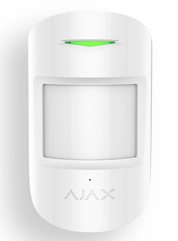  AJAX CombiProtect White (Комбинированный датчик движения и разбития стекла с иммунитетом к животным, белый)