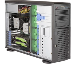 Серверная платформа Supermicro SuperWorkstation 4U 7049A-T noCPU(2)Scalable/TDP 70-205W/ no DIMM(16)/ SATARAID HDD(8)LFF/ 2xGbE/ 6xFH, M2/ 1x1200W