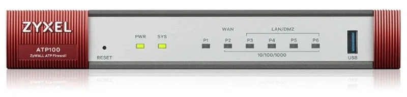  Межсетевой экран Zyxel ATP100, 2xWAN GE (1xRJ-45 и 1xSFP), 1xOPT GE (LAN/WAN), 3xLAN/DMZ GE, 1xUSB3.0, AP Controller (8/24), NebulaFlex Pro, с подпиской Gold на 1 год (AS, AV, CF, IDP/DPI, Sandboxing,