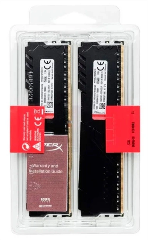 Оперативная память Kingston 16GB  3200MHz DDR4  Kit (2 x 8Gb) CL16 DIMM HyperX FURY Black (отсутствует документацияинструкция и т.д.)