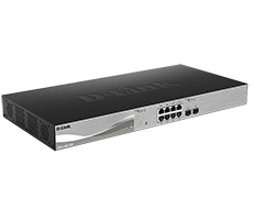 Коммутатор D-Link DXS-1100-10TS/A1A, PROJ L2 Smart Switch with 8 10GBase-T ports and 2 10GBase-X SFP+ ports.16K Mac address, 200Gbps switching capacity, 802.3x Flow Control, 802.3ad Link Aggregation, 4K of 802.