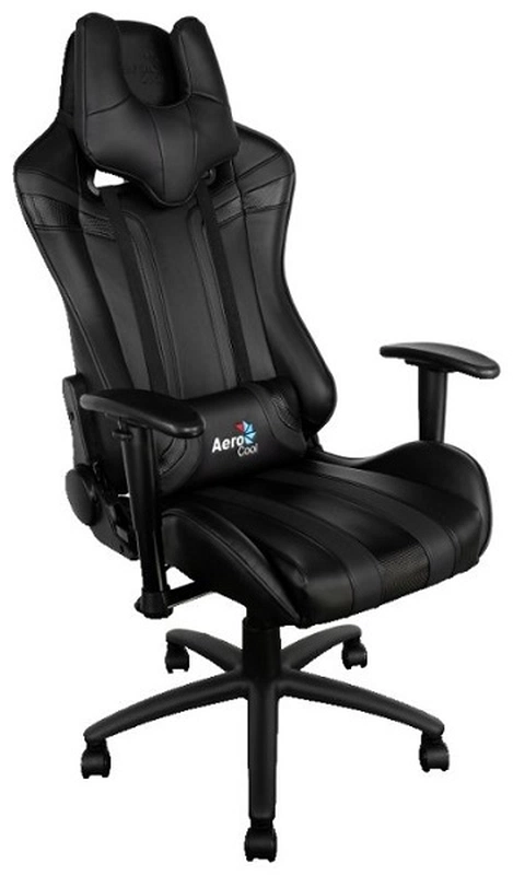  Кресло для геймера Aerocool AC120 AIR-B, черное, с перфорацией, до 150 кг, размер 70х55х124/132 см