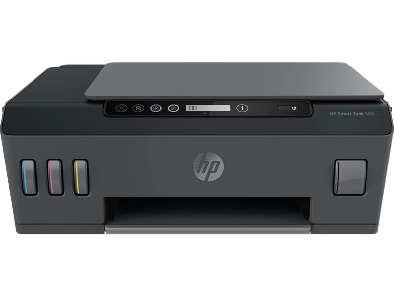 Многофункциональное устройство HP Smart Tank 500 AiO Printer  (p/c/s, A4, 4800x1200dpi, CISS, 11(5)ppm,  1tray 100, USB2.0, cartr. Black 3x GT53XL (135 мл) CMY GT52 in box)